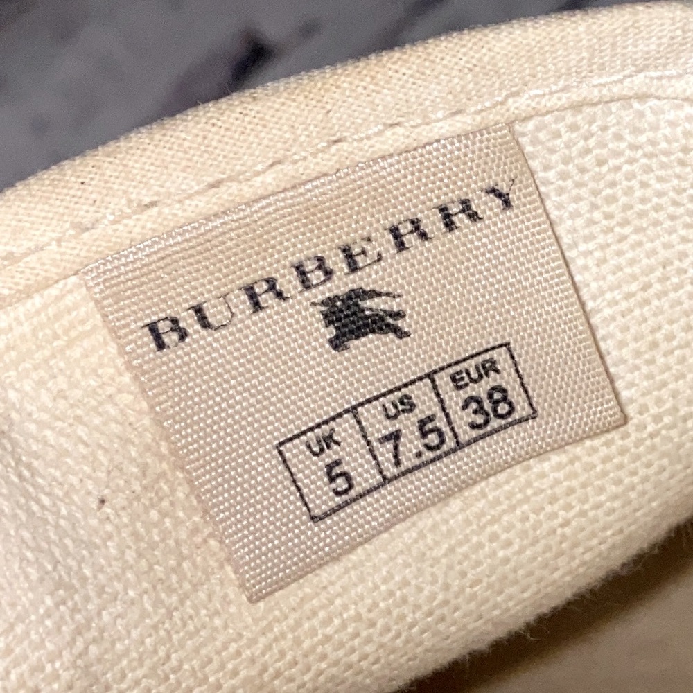 Burberry Green Black White Check Slip-On Sneakers - Picture 6 of 9